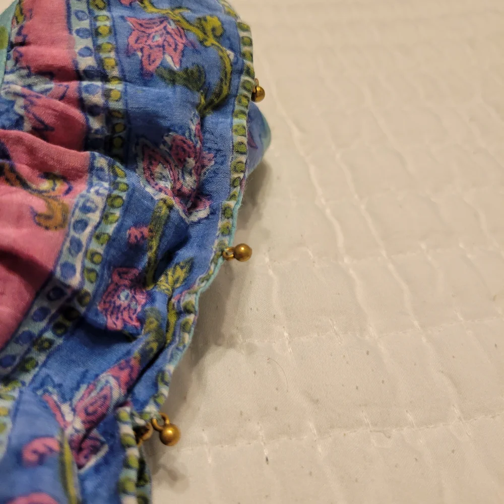 Bell by Alicia Bell Floral Casual Dress - Blue and Pink Sz Small MSRP $340 - Picture 4 of 10